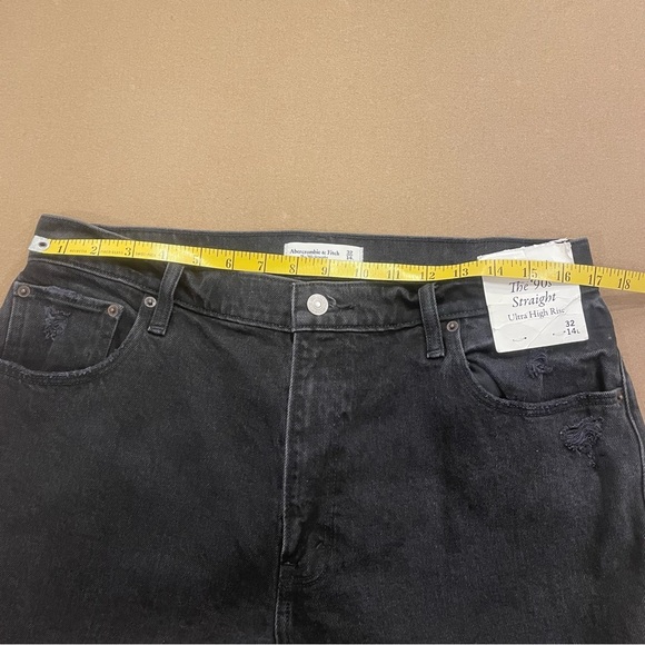 Women’s Abercrombie & Fitch The 90’s Straight Ultra High Rise Size 32/14L NWT - Picture 15 of 16